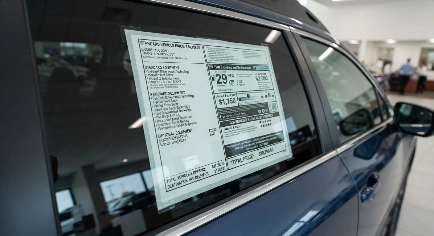 Reading a Window Sticker: Every Line on a Monroney Label Decoded