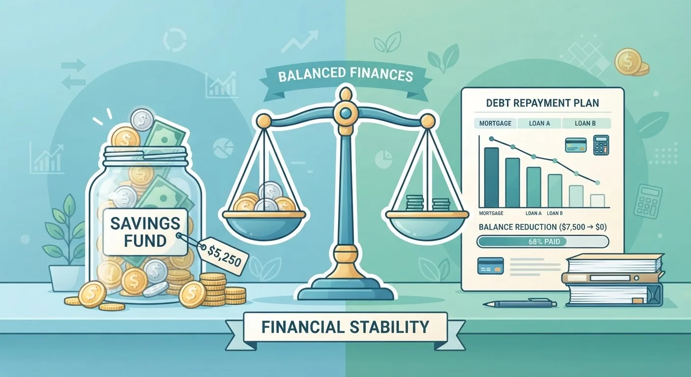 Saving While in Debt: A Framework for Doing Both at Once